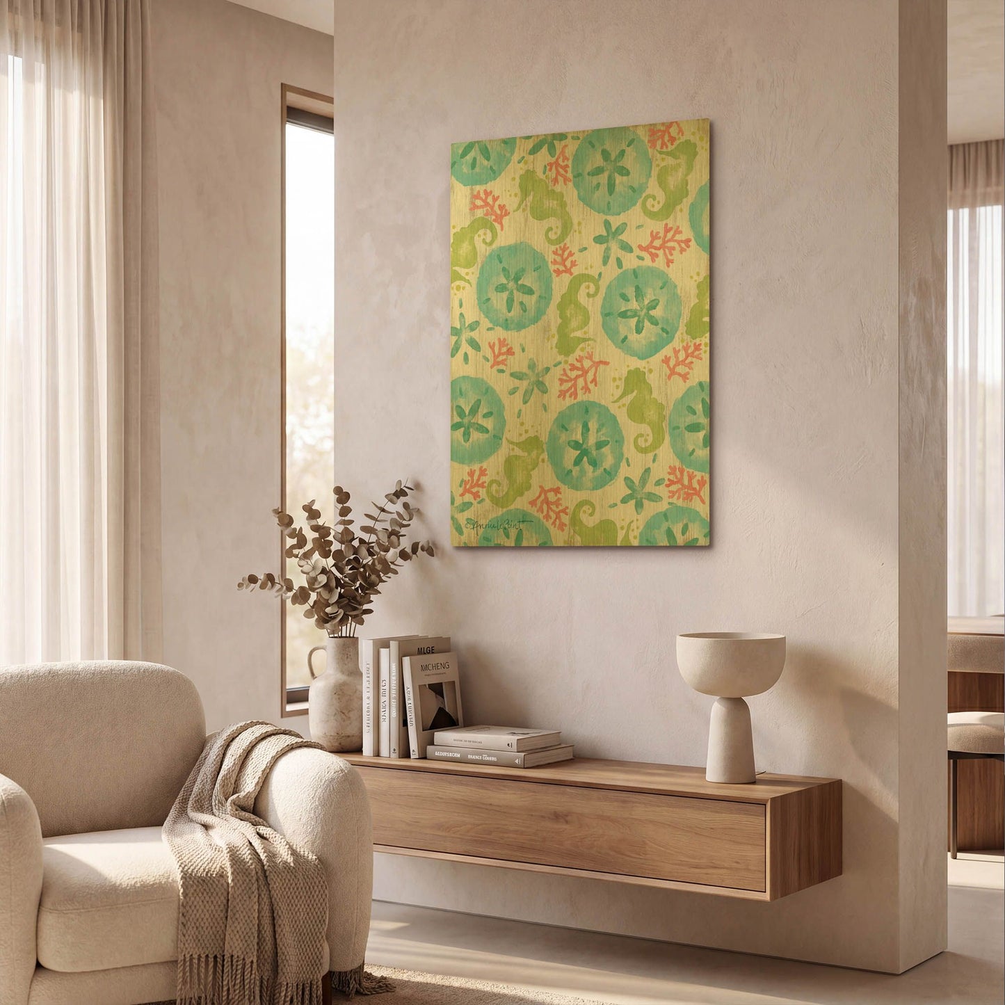 'Coastal Breeze' By Annie LaPoint Gold Metal Wall Art