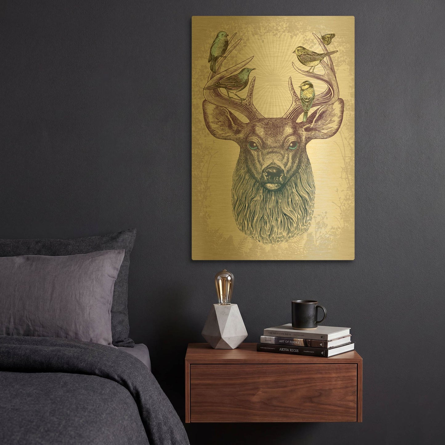 'Magic Buck' By Rachel Caldwell Gold Metal Wall Art