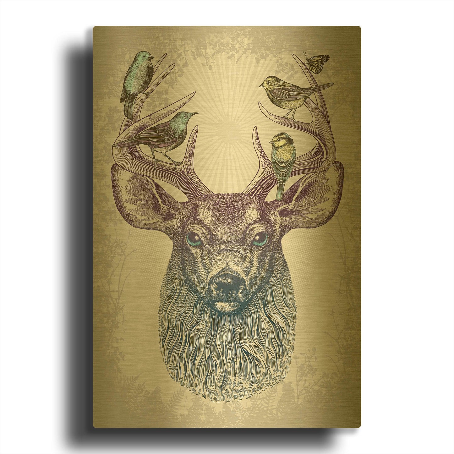 'Magic Buck' By Rachel Caldwell Gold Metal Wall Art