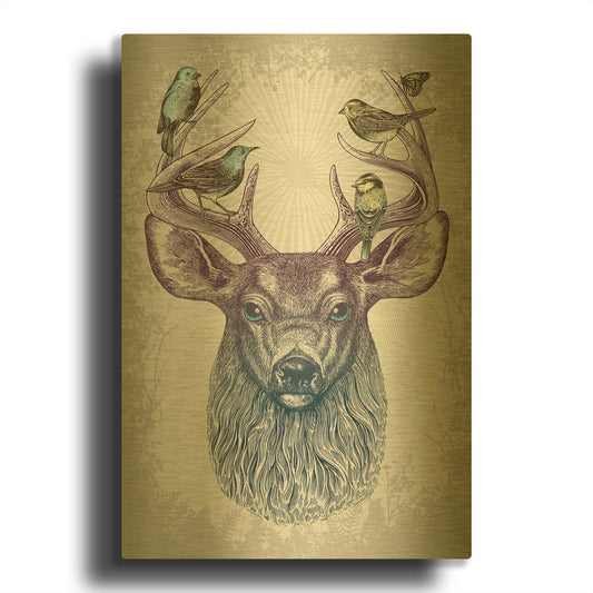 'Magic Buck' By Rachel Caldwell Gold Metal Wall Art