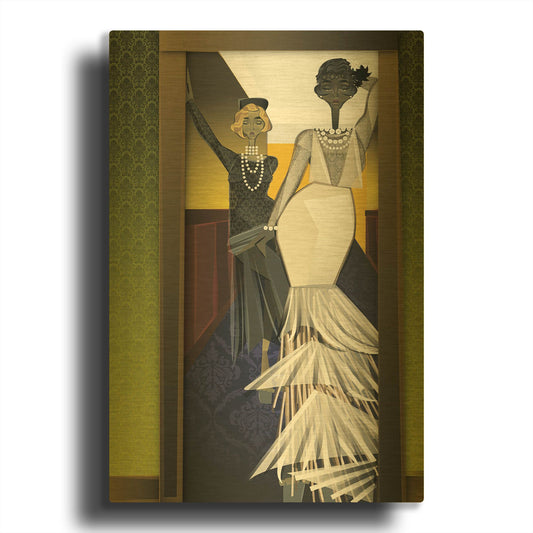 'The Girls' By Jaleel Campbell Gold Metal Wall Art