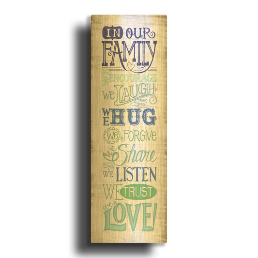 'In Our Family' By Deb Strain Gold Metal Wall Art