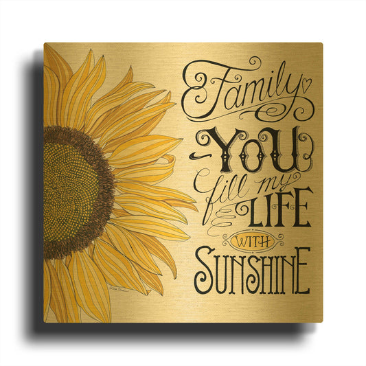 'Fill My Life With Sunshine' By Deb Strain Gold Metal Wall Art