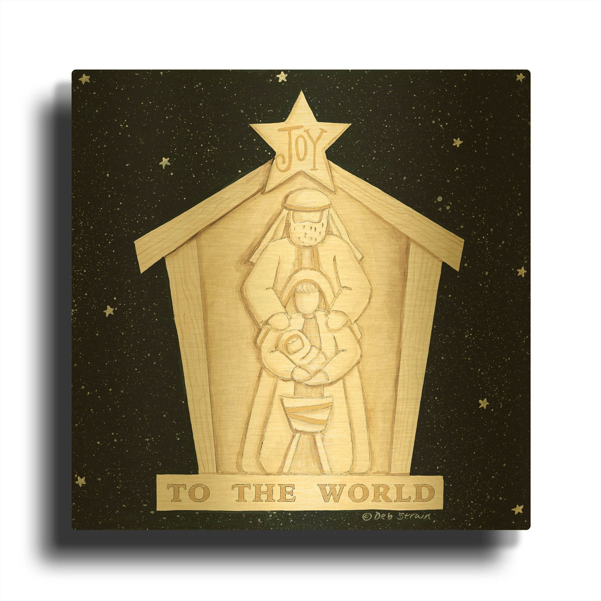 'Joy Manger' By Deb Strain Gold Metal Wall Art