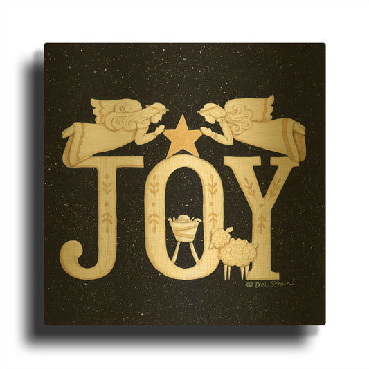 'Joy Angels' By Deb Strain Gold Metal Wall Art