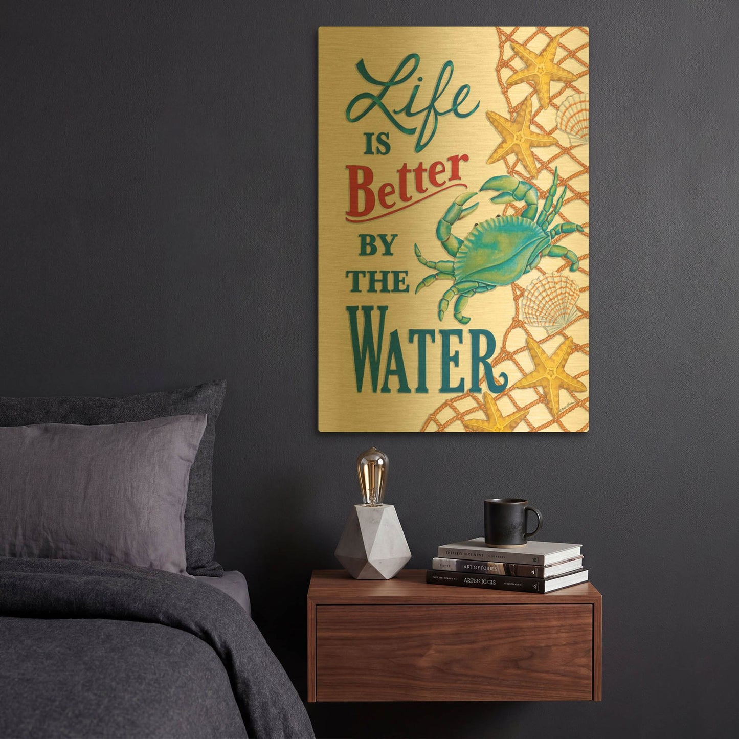 'Better' By Deb Strain Gold Metal Wall Art
