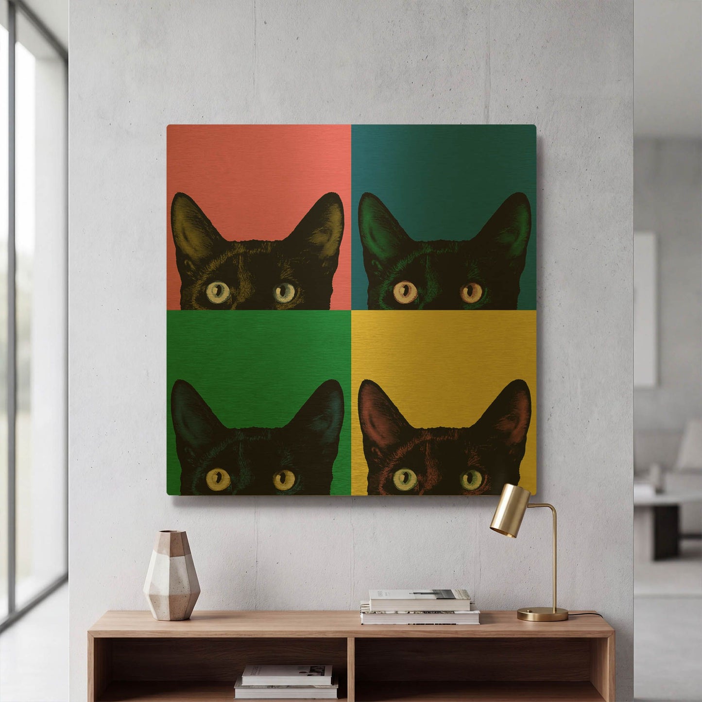 'Curiosity Pop' By Jon Bertelli Gold Metal Wall Art