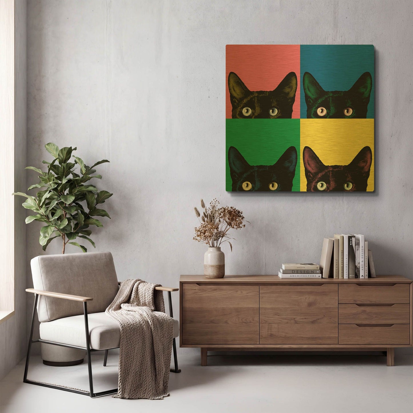 'Curiosity Pop' By Jon Bertelli Gold Metal Wall Art