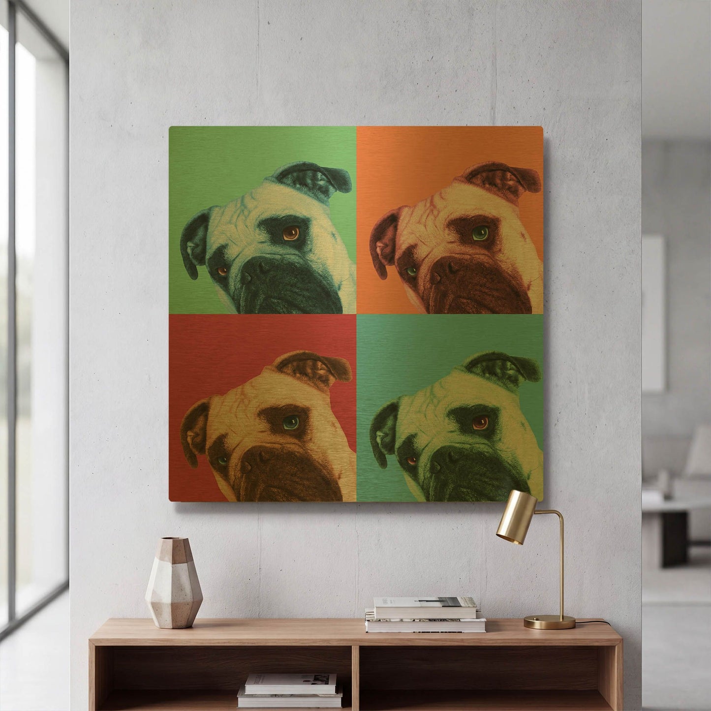 'Que Pasa Pop' By Jon Bertelli Gold Metal Wall Art