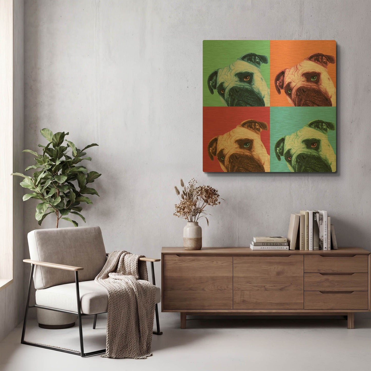 'Que Pasa Pop' By Jon Bertelli Gold Metal Wall Art