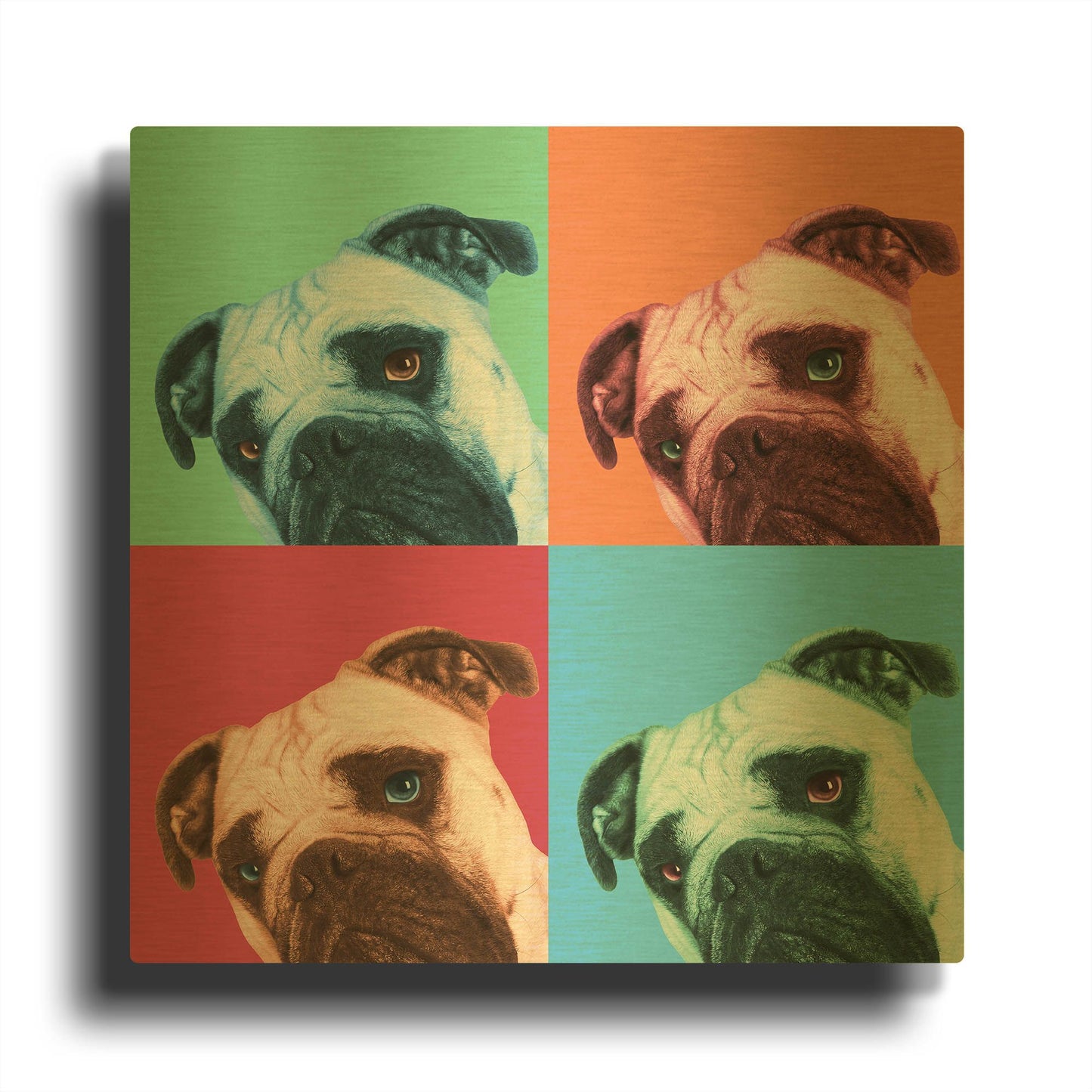 'Que Pasa Pop' By Jon Bertelli Gold Metal Wall Art