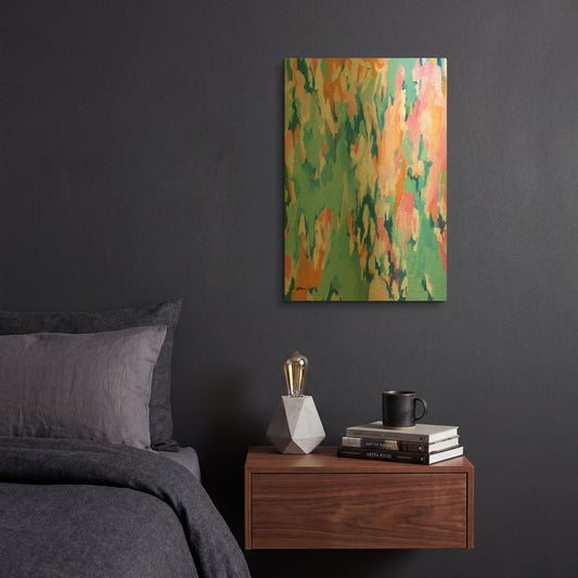 'Abstract Aqua' By Jessica Mingo Gold Metal Wall Art