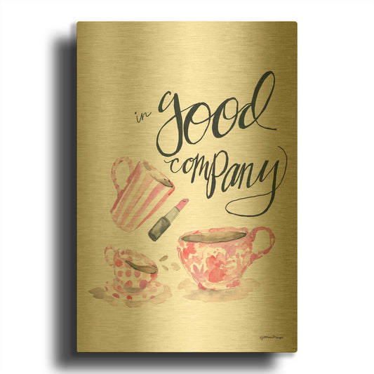 'In Good Company' By Jessica Mingo Gold Metal Wall Art