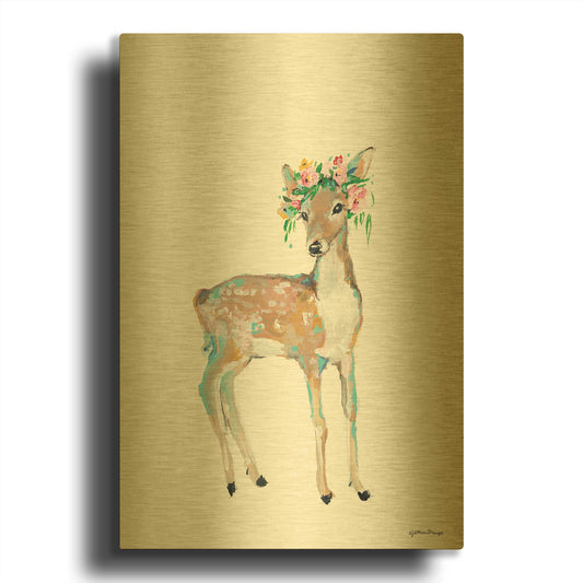 'Doe' By Jessica Mingo Gold Metal Wall Art