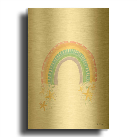 'Rainbow Dream' By Jessica Mingo Gold Metal Wall Art
