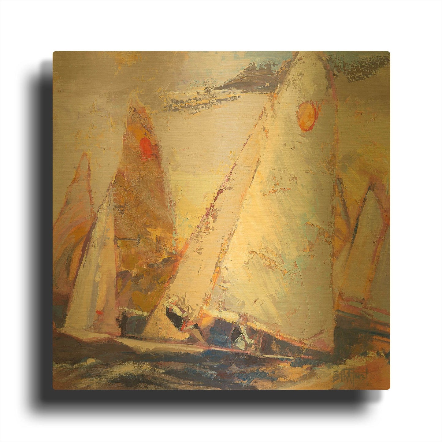 'Caramel Wind' By Beth Forst Gold Metal Wall Art