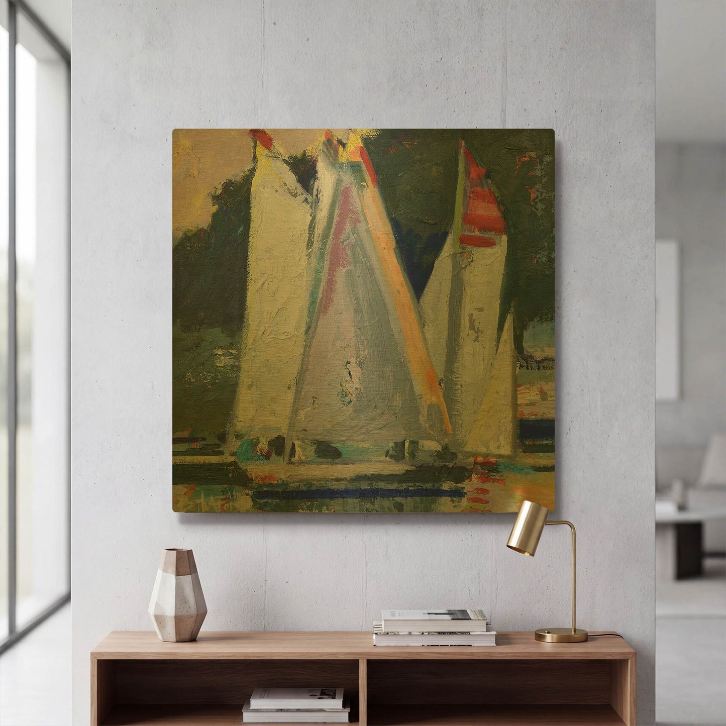 'Waiting For Wind' By Beth Forst Gold Metal Wall Art