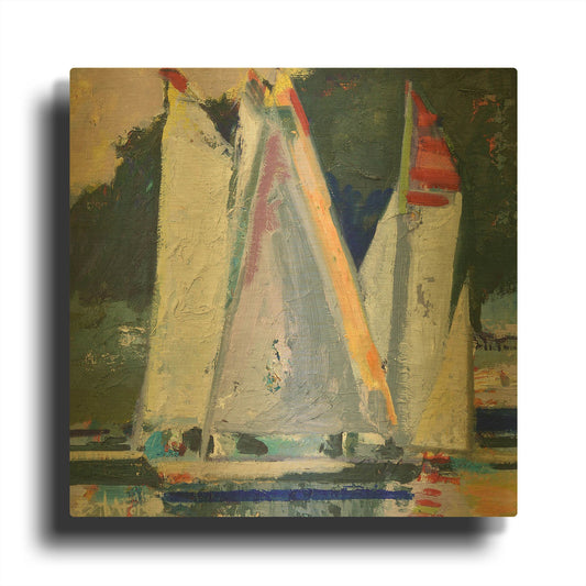 'Waiting For Wind' By Beth Forst Gold Metal Wall Art
