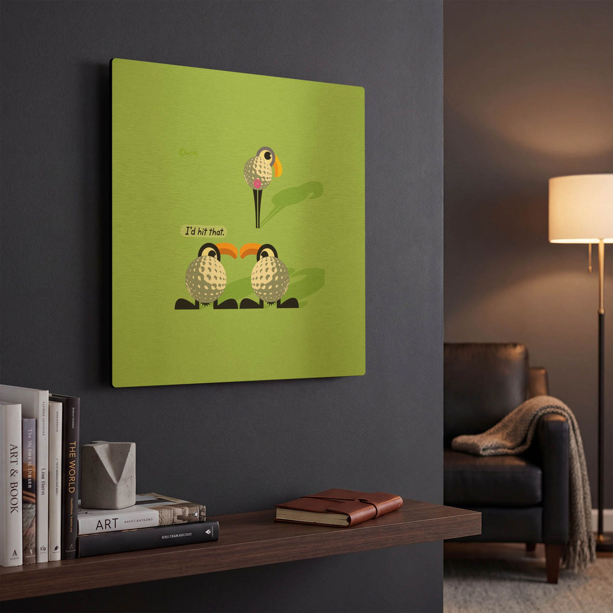 'I'd Hit That' By Chuck Wimmer Gold Metal Wall Art