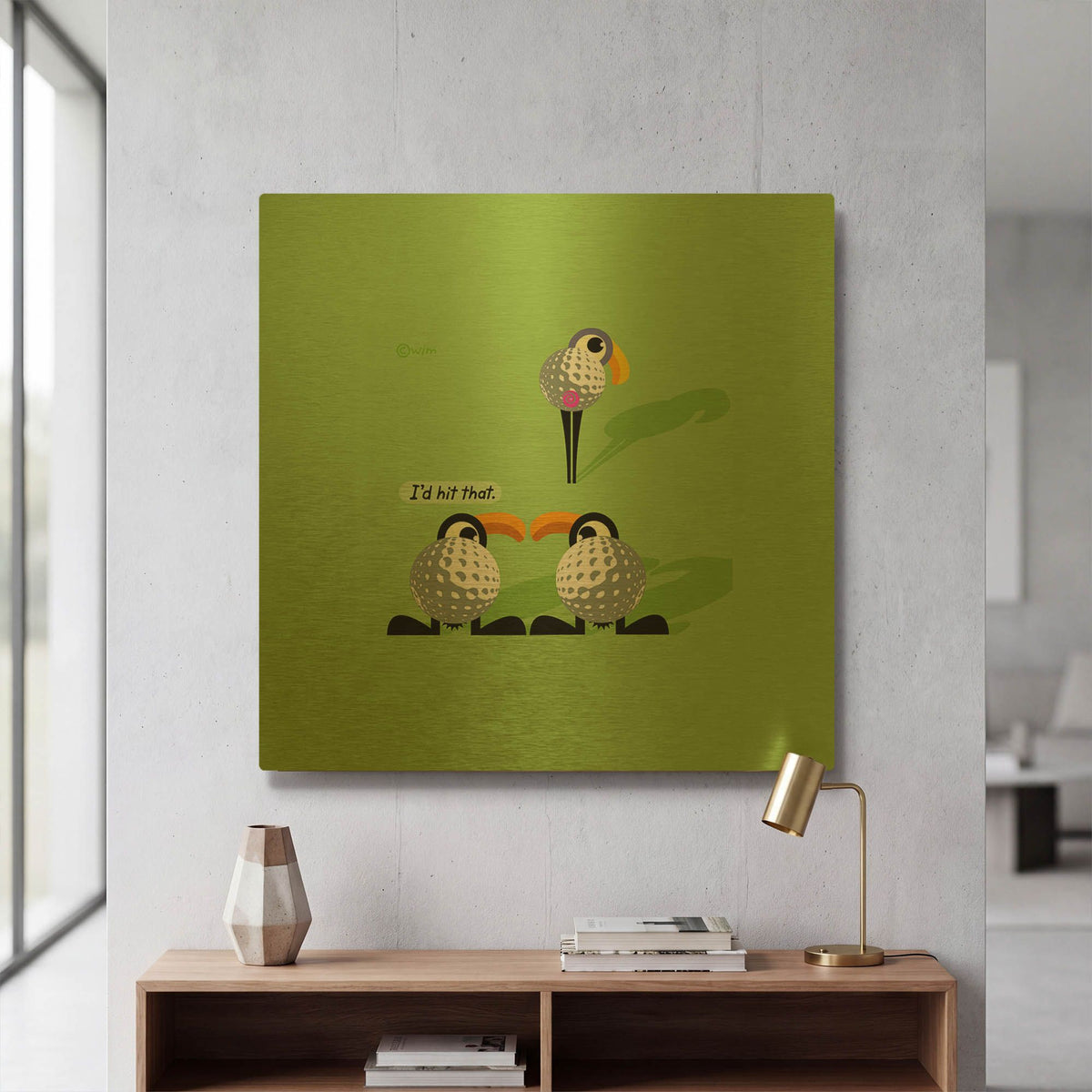 'I'd Hit That' By Chuck Wimmer Gold Metal Wall Art