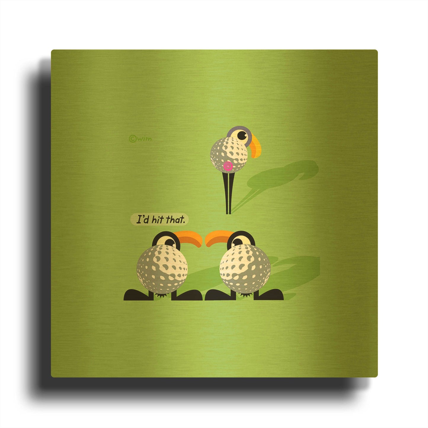'I'd Hit That' By Chuck Wimmer Gold Metal Wall Art