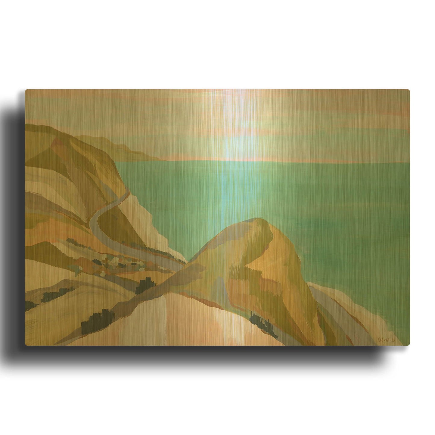 'Big Sycamore Canyon' By Pete Oswald Gold Metal Wall Art