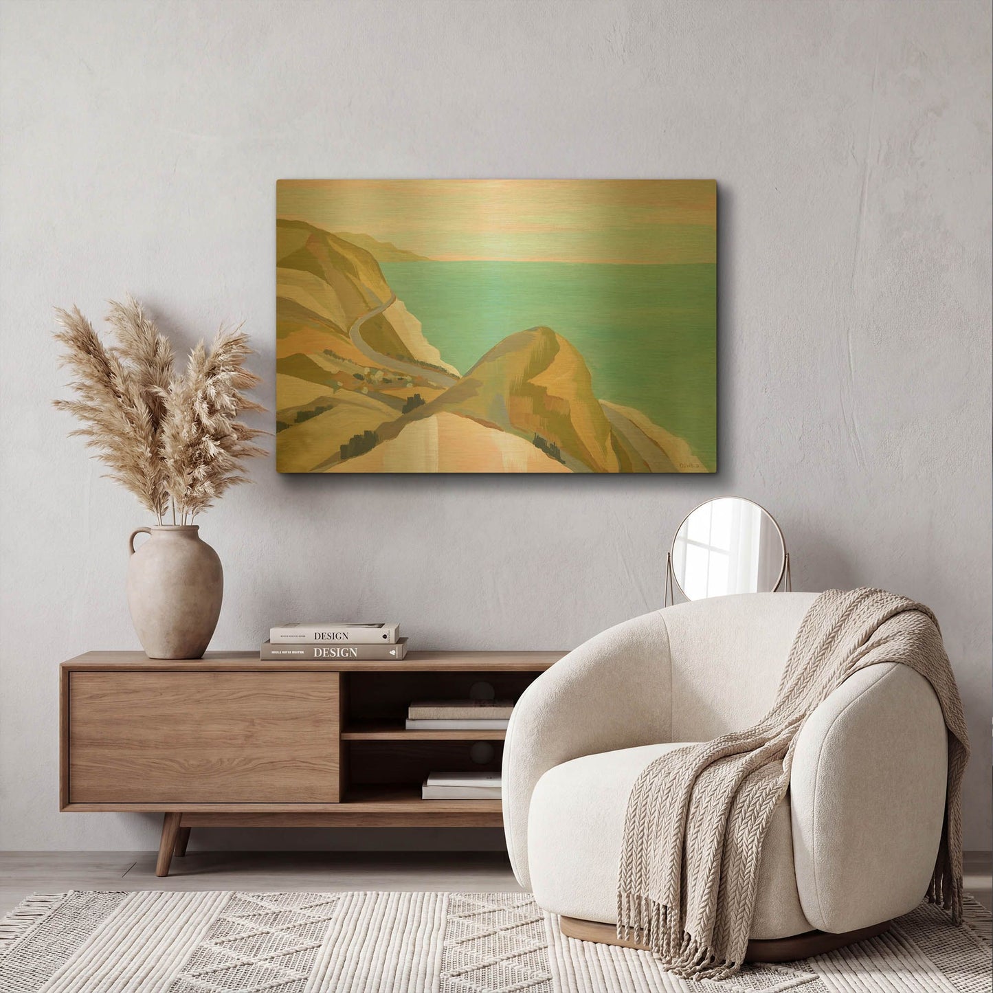 'Big Sycamore Canyon' By Pete Oswald Gold Metal Wall Art