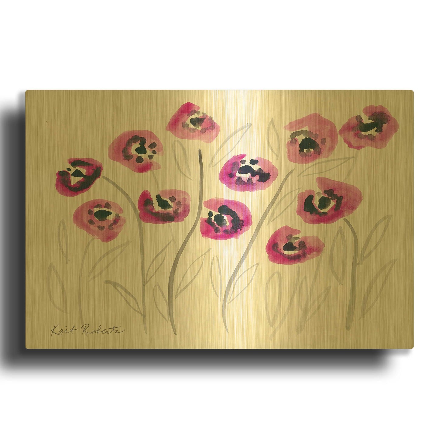 'Secret Admirer' By Kait Roberts Gold Metal Wall Art