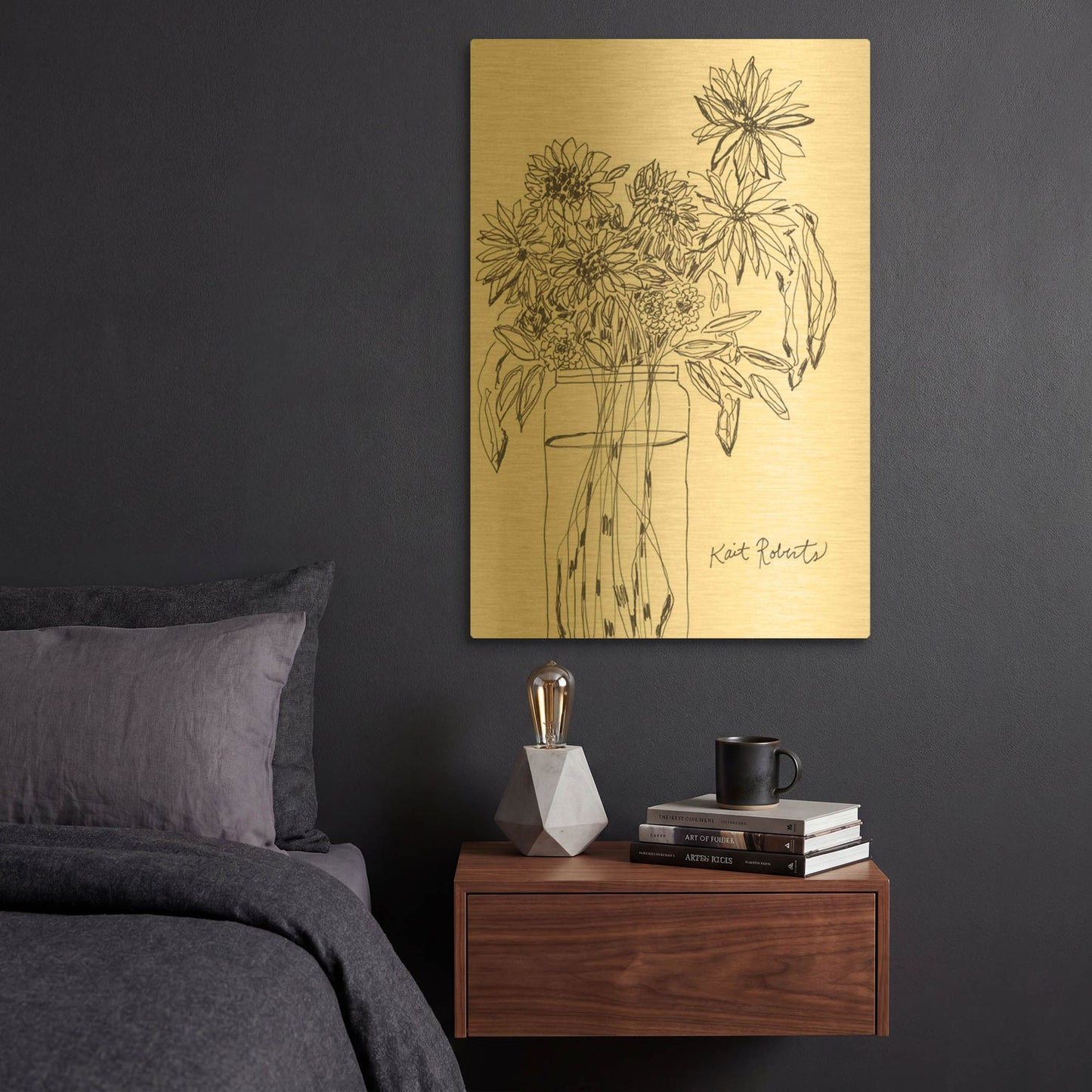 'Farm Grower' By Kait Roberts Gold Metal Wall Art