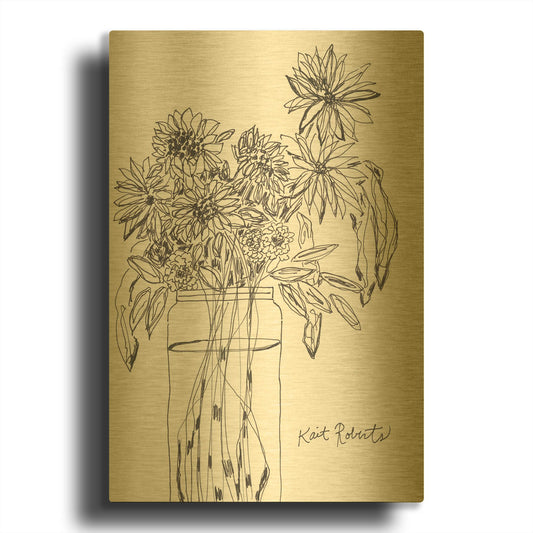 'Farm Grower' By Kait Roberts Gold Metal Wall Art