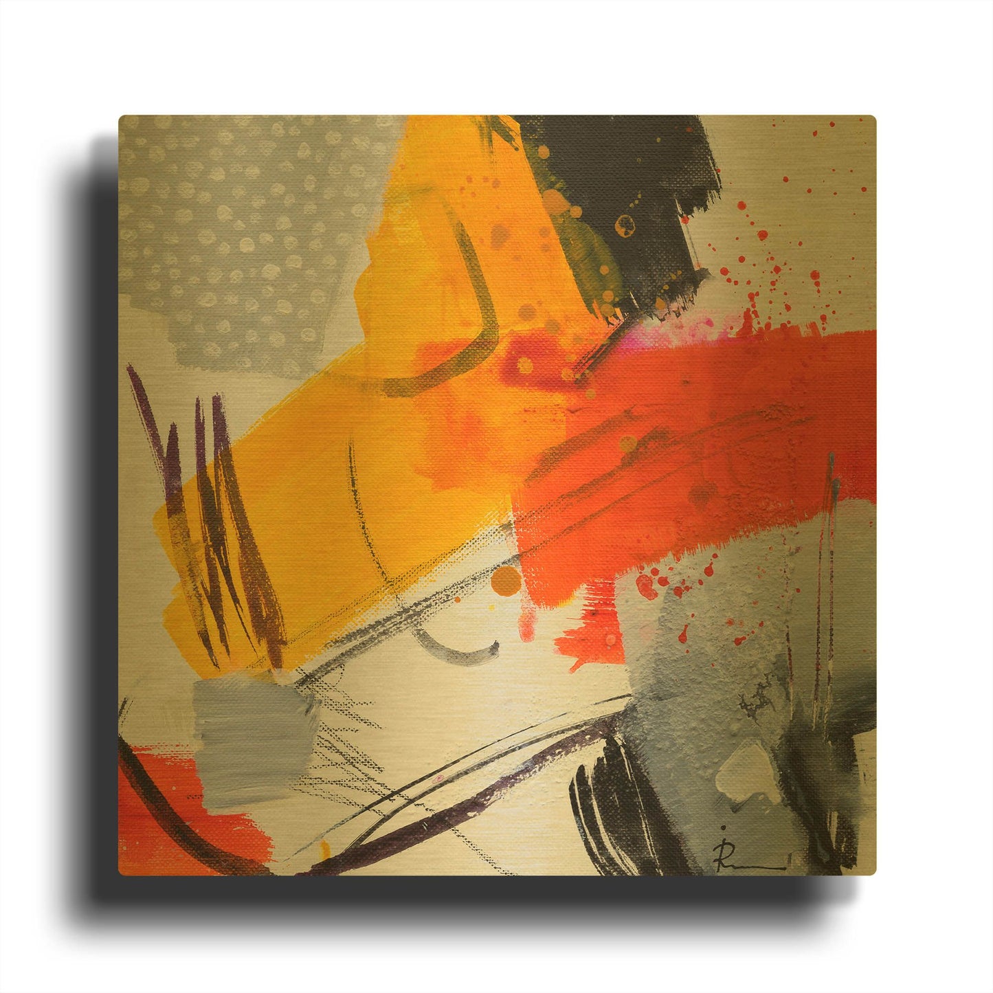 'Untitled 303' By Ira Ivanova Gold Metal Wall Art