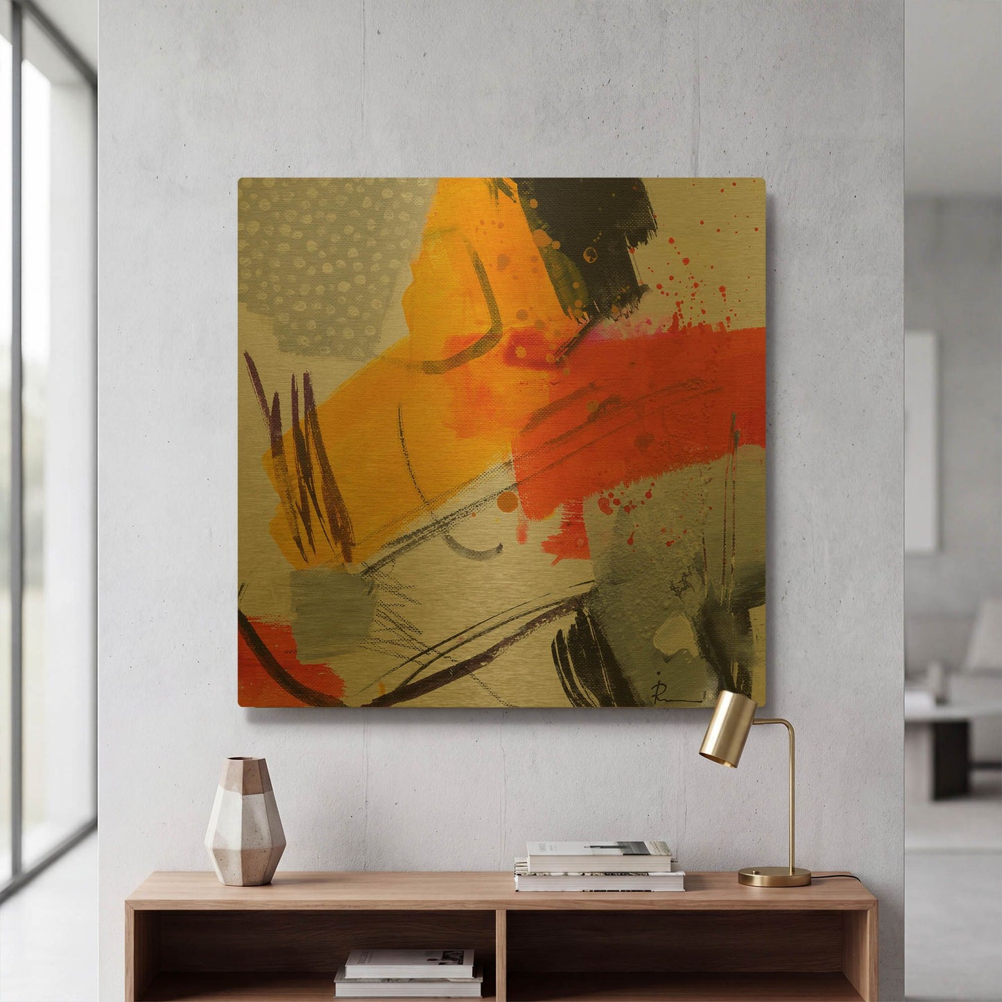 'Untitled 303' By Ira Ivanova Gold Metal Wall Art