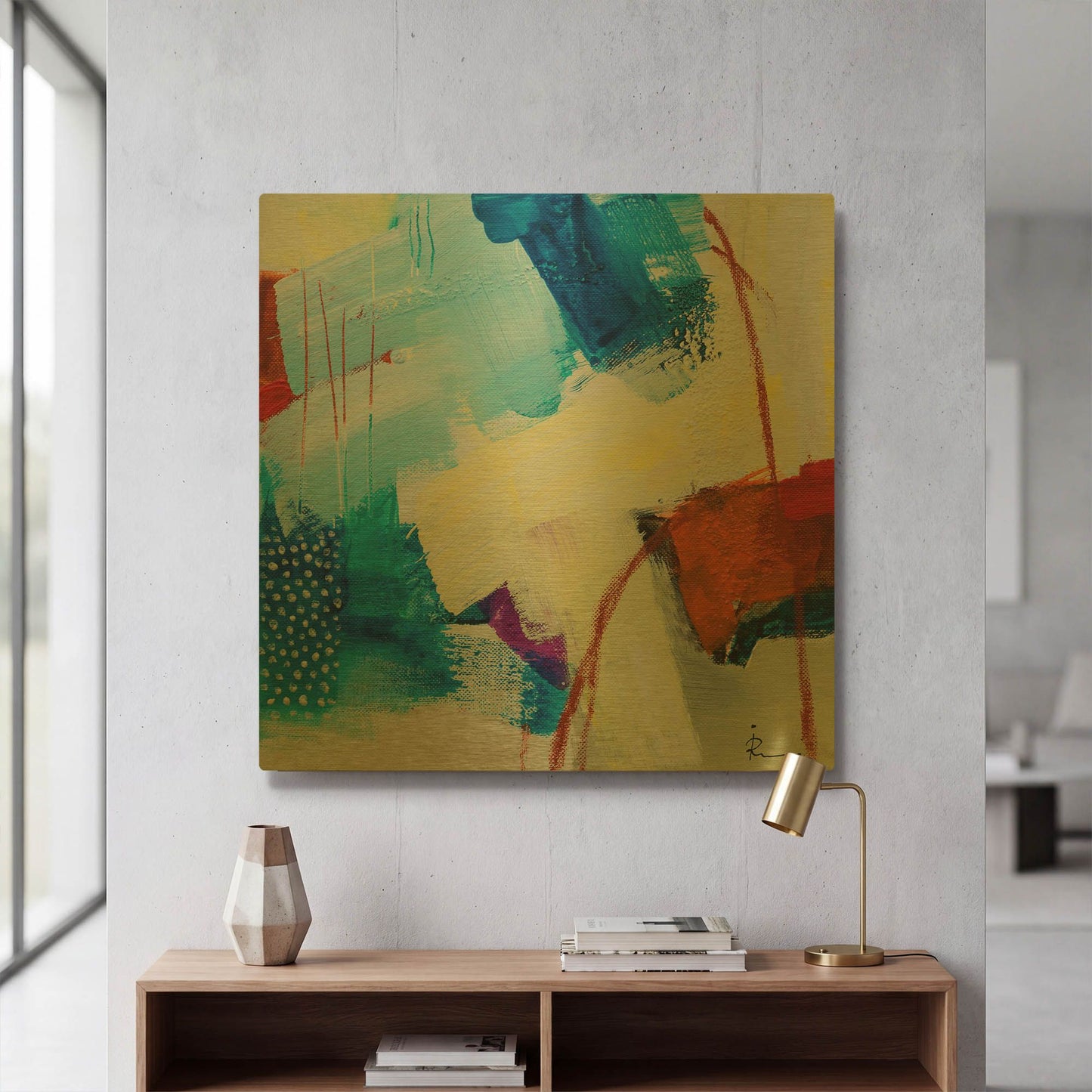 'Untitled 307' By Ira Ivanova Gold Metal Wall Art