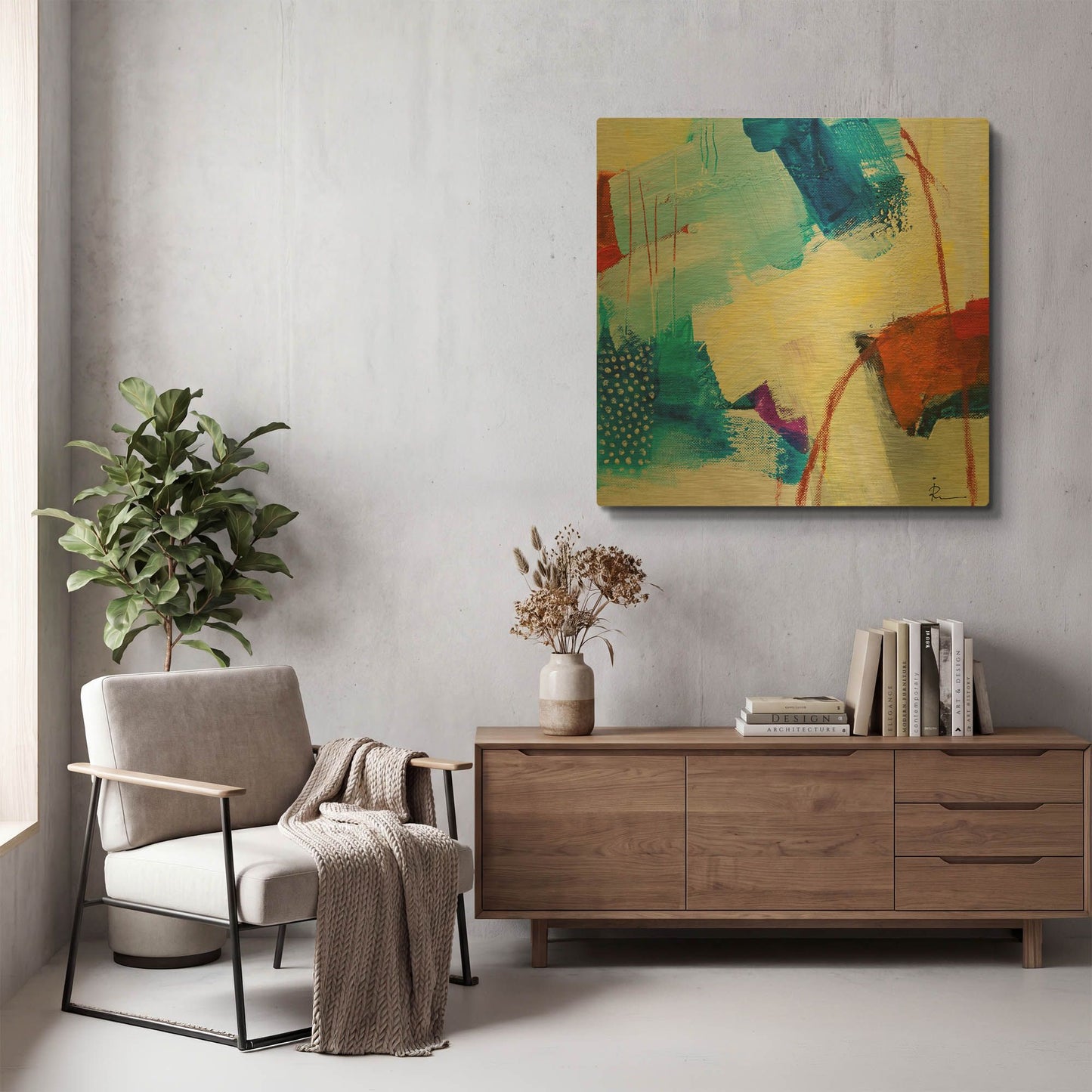 'Untitled 307' By Ira Ivanova Gold Metal Wall Art