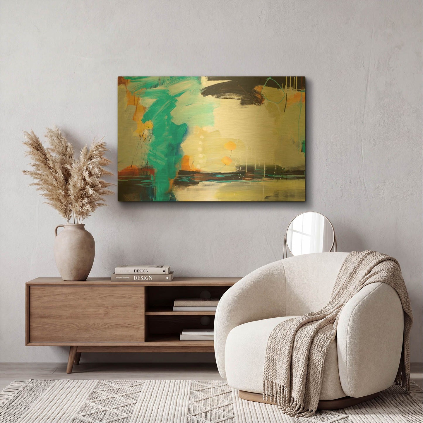 'Coast' By Ira Ivanova Gold Metal Wall Art