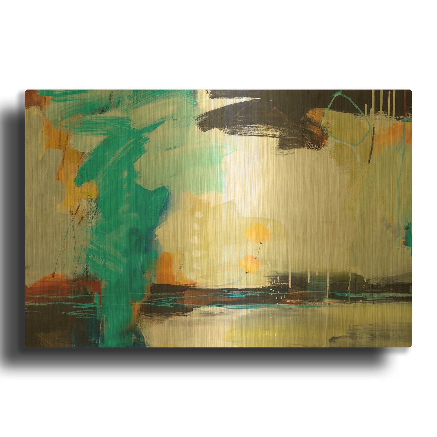 'Coast' By Ira Ivanova Gold Metal Wall Art
