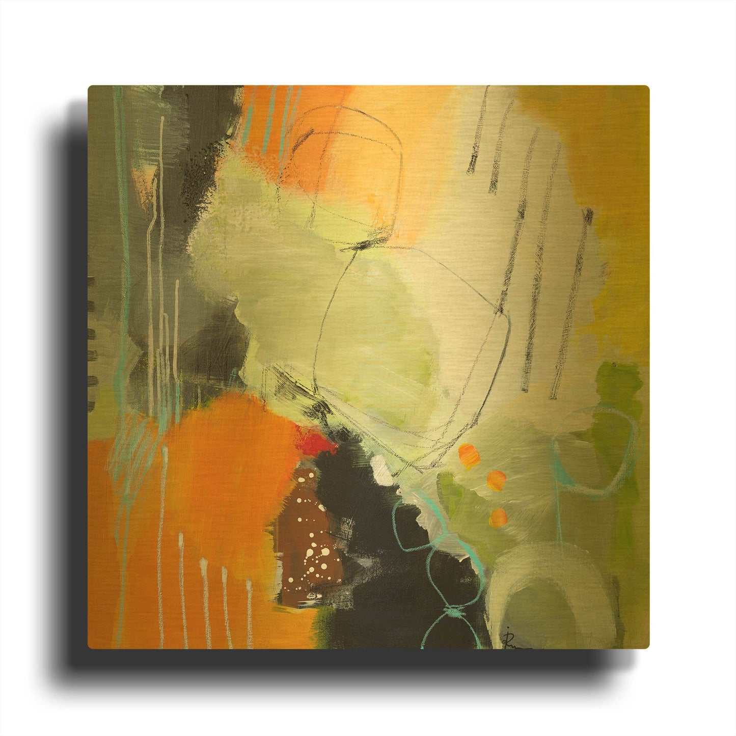 'Inspire 1' By Ira Ivanova Gold Metal Wall Art