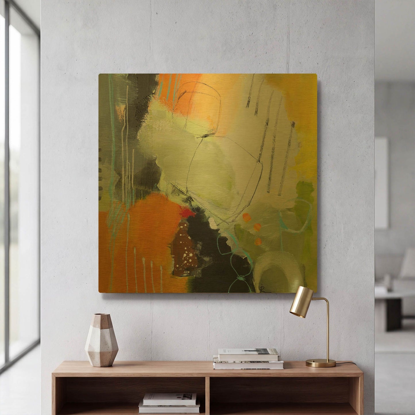 'Inspire 1' By Ira Ivanova Gold Metal Wall Art