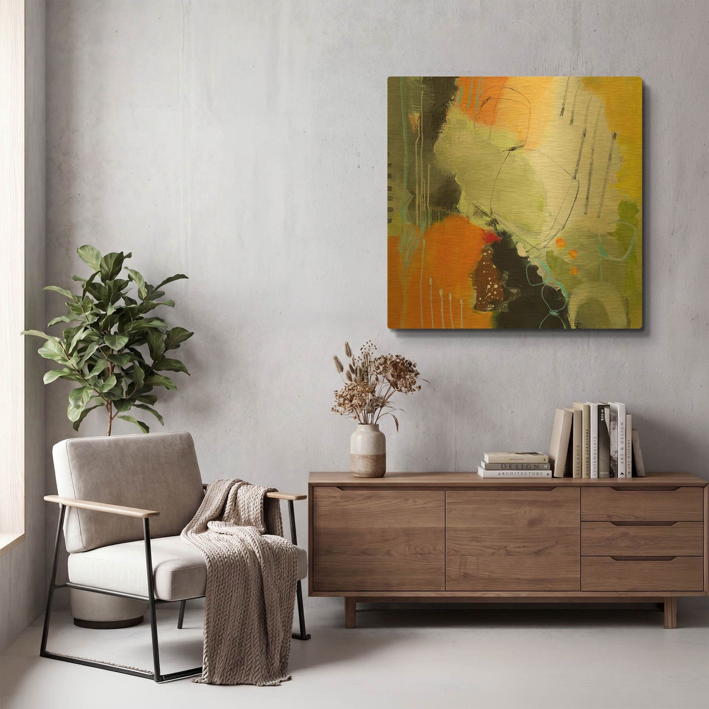 'Inspire 1' By Ira Ivanova Gold Metal Wall Art