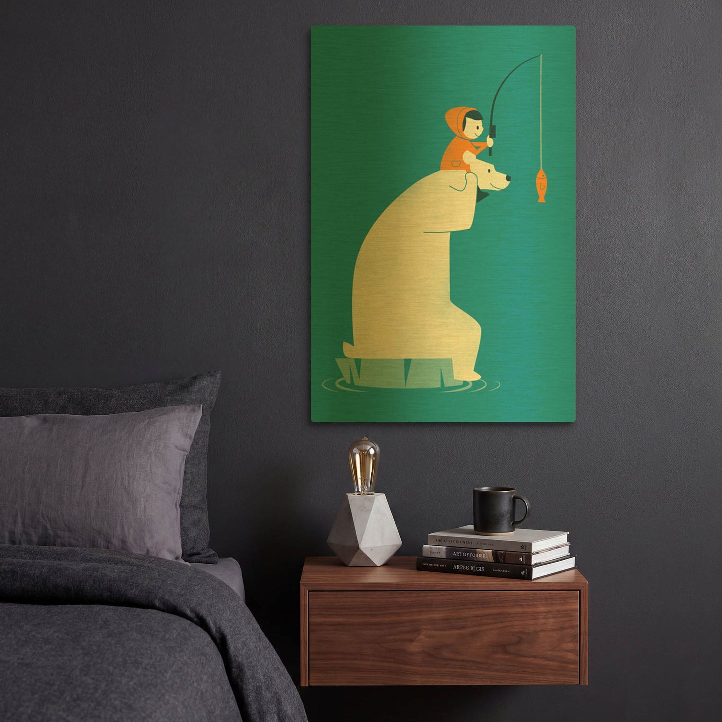 'Dinner for Two' By Jay Fleck Gold Metal Wall Art