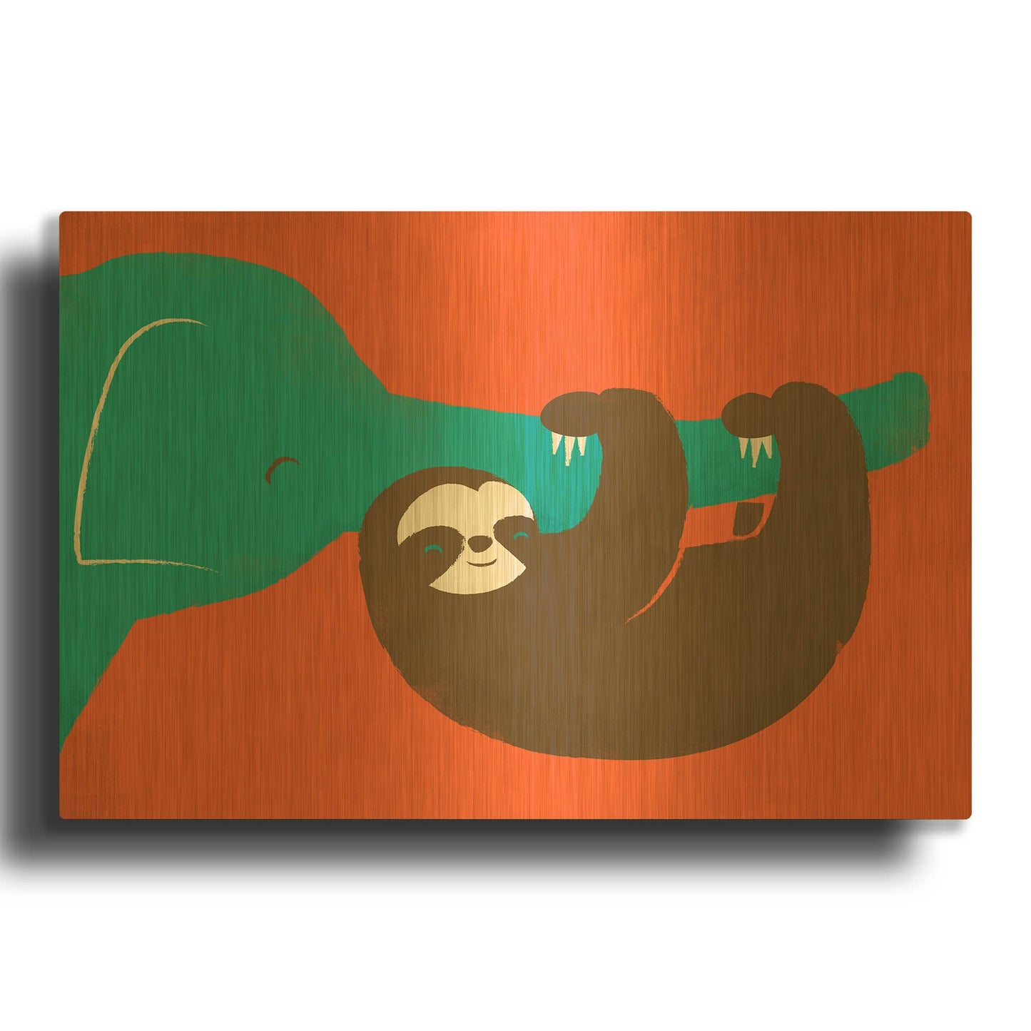 'Let' By Jay Fleck Gold Metal Wall Art