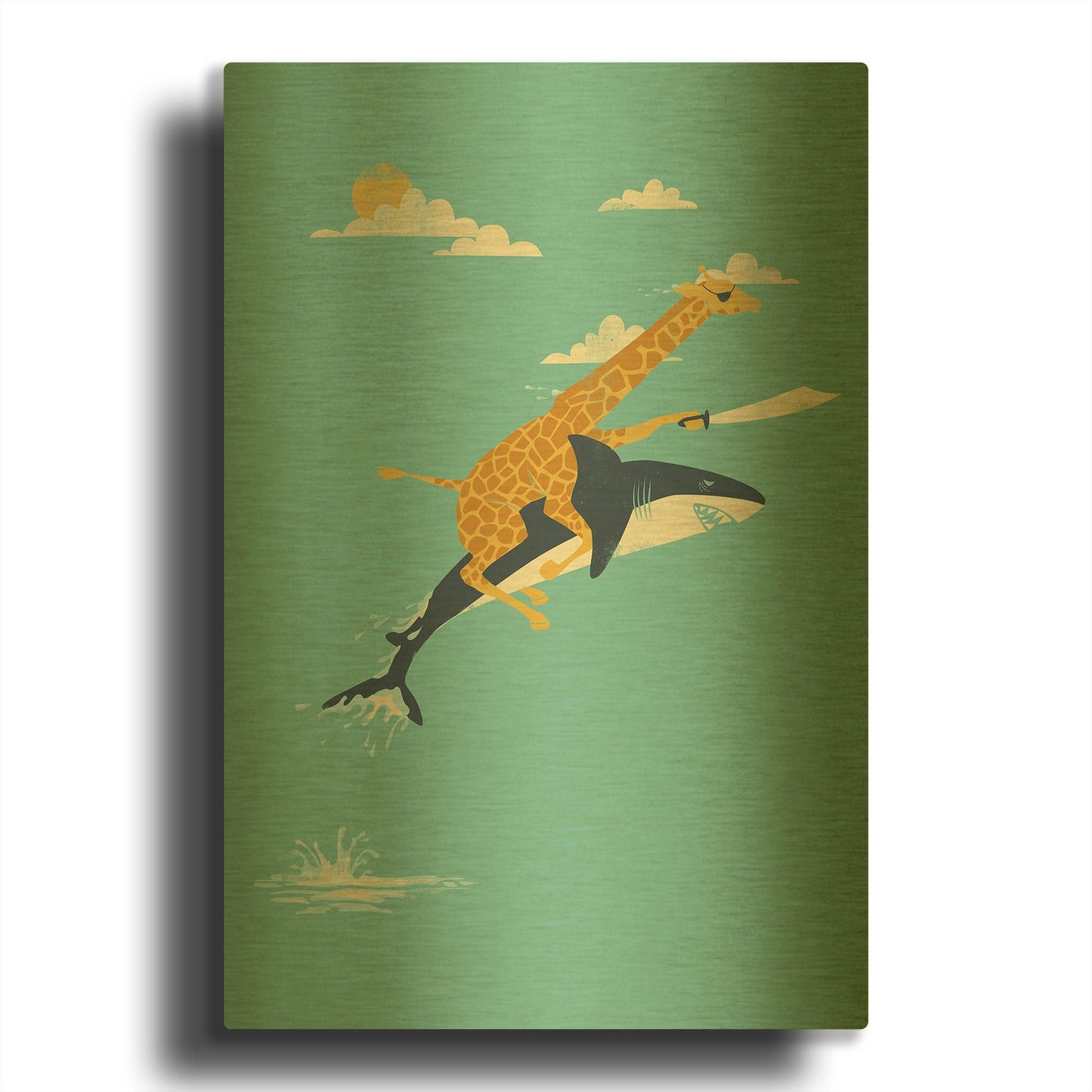 'Onward!' By Jay Fleck Gold Metal Wall Art