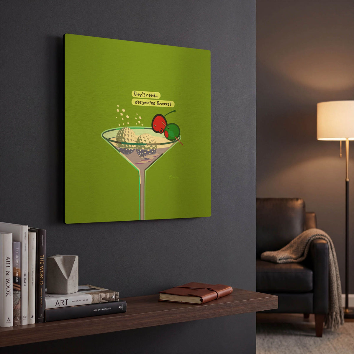 'Designated Drivers' By Chuck Wimmer Gold Metal Wall Art