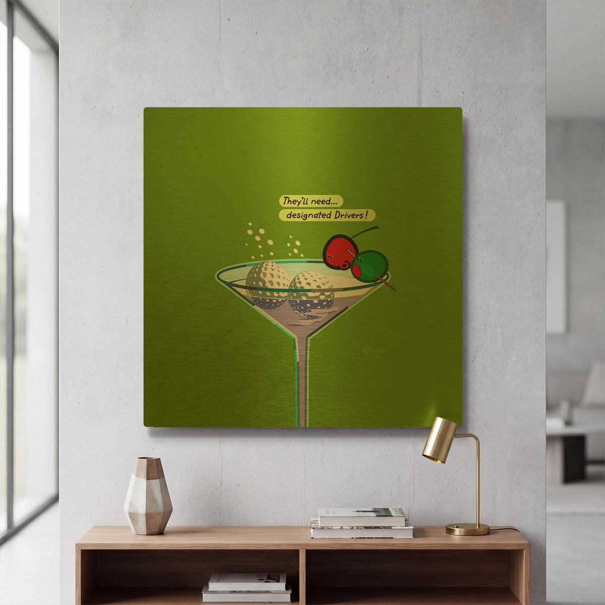 'Designated Drivers' By Chuck Wimmer Gold Metal Wall Art