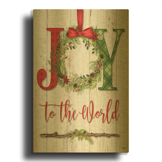 'Joy to the World' By Mollie B Art Gold Metal Wall Art