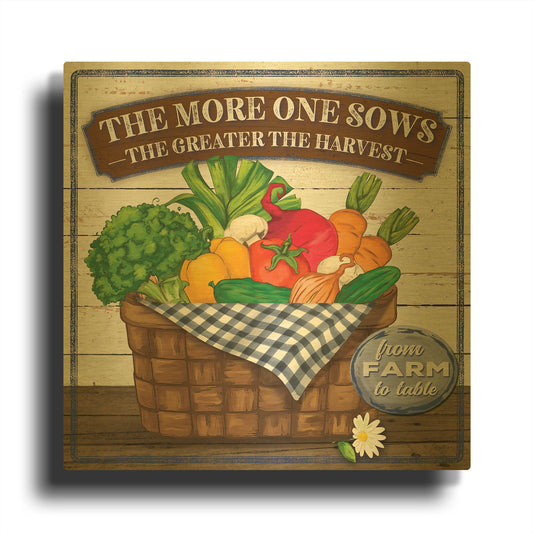 'The More One Sows' By Mollie B Art Gold Metal Wall Art