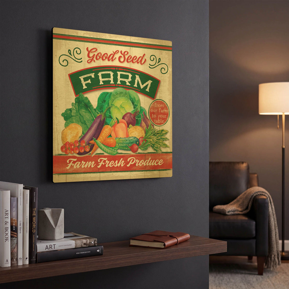 'Good Seed' By Mollie B Art Gold Metal Wall Art