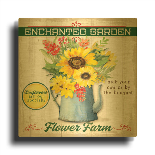 'Sunflower' By Mollie B Art Gold Metal Wall Art