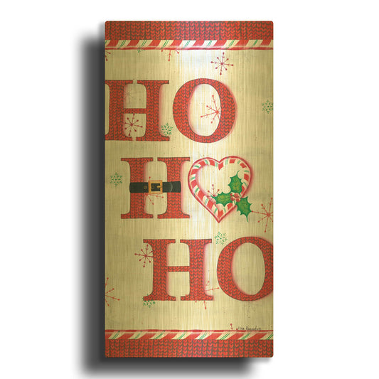 'Ho Ho Ho' By Lisa Kennedy Gold Metal Wall Art