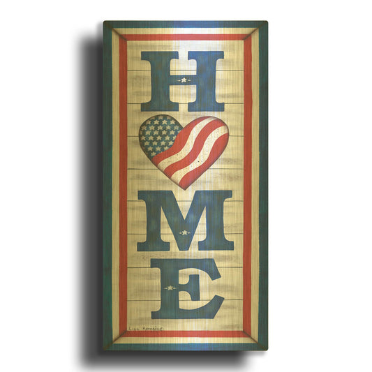 'Patriotic Home' By Lisa Kennedy Gold Metal Wall Art